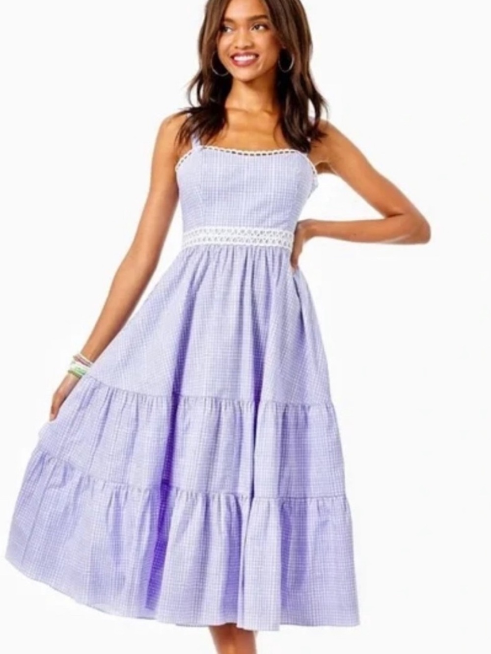 Lilly Pulitzer Olivet Stretch Midi Dress, Size 4, see damage